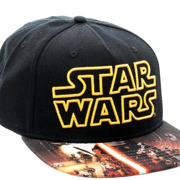 STAR WARS THE FORCE AWAKENS GORRA VII BLACK SNAPBACK HAT OSFM - Picture 2 of 15